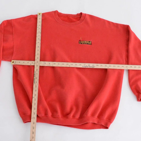 Vintage Red Embroidered The Tunnel To Moose Jaw Crew Neck  Sweaters - Picture 2 of 9